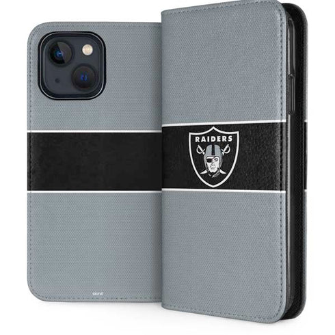 NFL Las Vegas Raiders Zone Block iPhone 15 Plus Folio Case