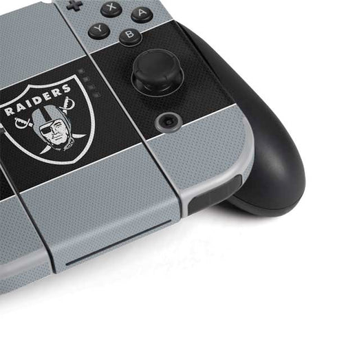 NFL Las Vegas Raiders Zone Block Nintendo Switch OLED (2021) Skin