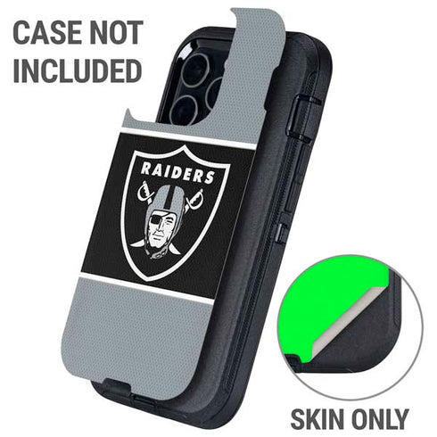 NFL Las Vegas Raiders Zone Block Otterbox Defender iPhone Skin
