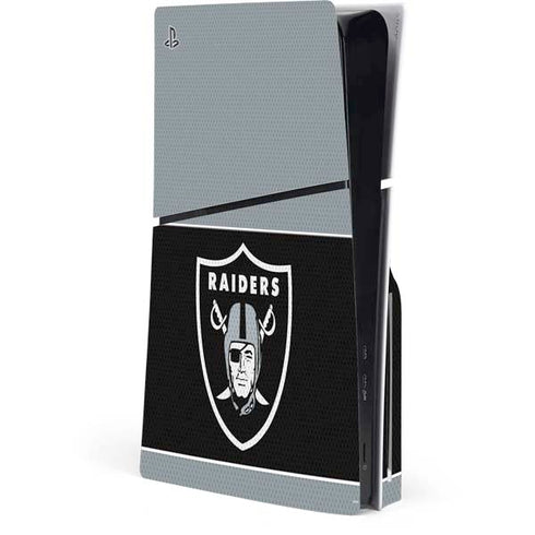 NFL Las Vegas Raiders Zone Block PS5 Slim Disk Console Skin