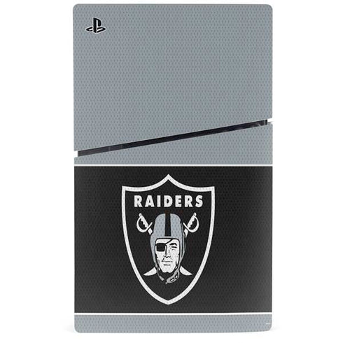 NFL Las Vegas Raiders Zone Block PS5 Slim Disk Console Skin