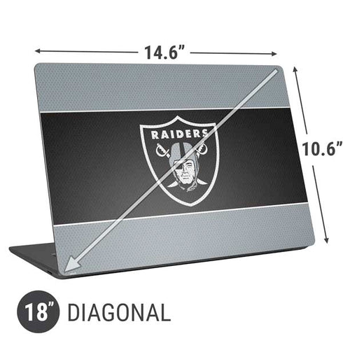 NFL Las Vegas Raiders Zone Block Universal Laptop 18in (14.6 x 10.6in) Skin