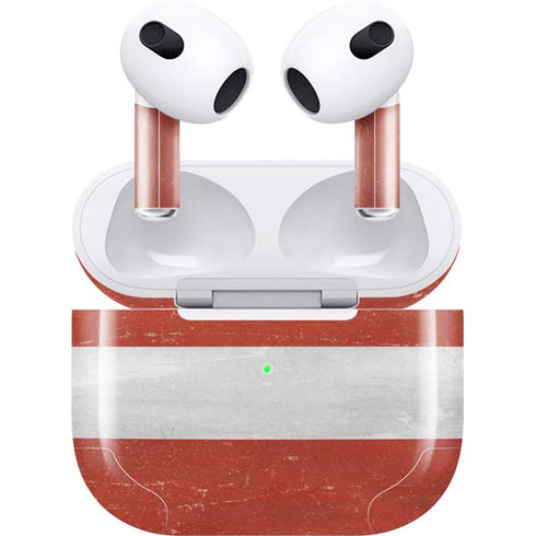 Latvia Flag Distressed Apple AirPods (3rd Gen 2021) Skin
