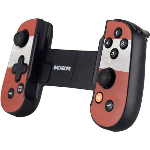 Latvia Flag Distressed Backbone One for iPhone Game Controller Skin