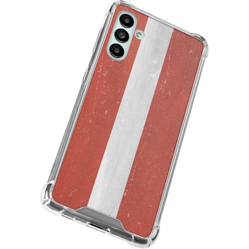 Latvia Flag Distressed Galaxy A13 5G Clear Case