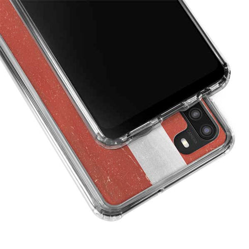 Latvia Flag Distressed Galaxy A21 Clear Case