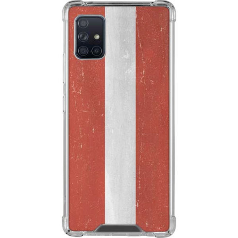 Latvia Flag Distressed Galaxy A51 5G Clear Case