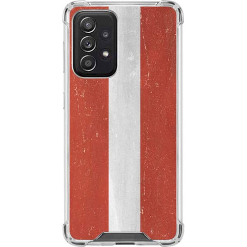 Latvia Flag Distressed Galaxy A52 5G Clear Case