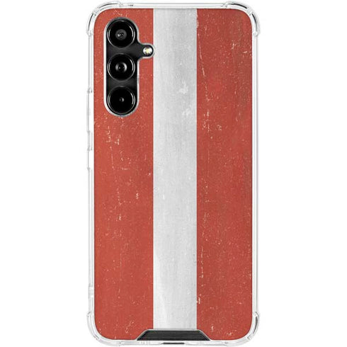 Latvia Flag Distressed Galaxy A54 5G Clear Case
