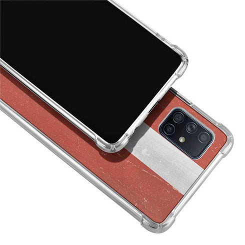 Latvia Flag Distressed Galaxy A71 5G Clear Case