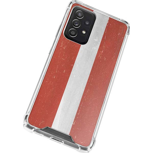 Latvia Flag Distressed Galaxy A72 5G Clear Case