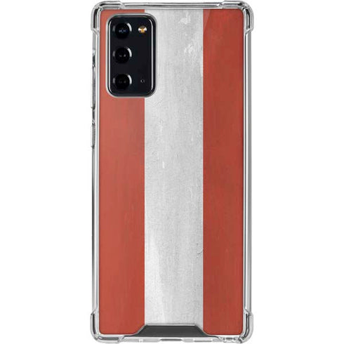 Latvia Flag Distressed Galaxy Note20 5G Clear Case