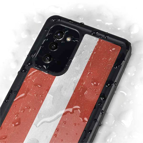Latvia Flag Distressed Galaxy Note20 5G Waterproof Case