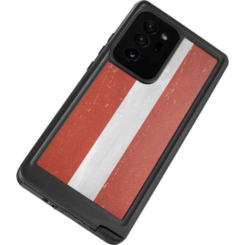 Latvia Flag Distressed Galaxy Note20 Ultra 5G Waterproof Case