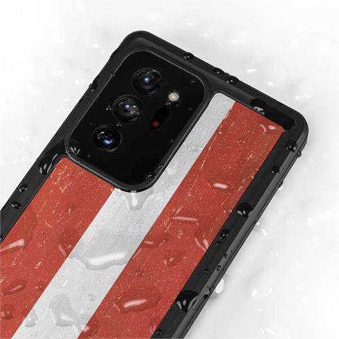 Latvia Flag Distressed Galaxy Note20 Ultra 5G Waterproof Case