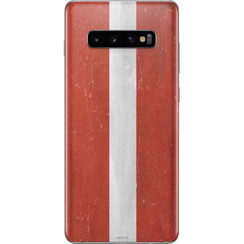 Latvia Flag Distressed Galaxy S10 Plus Skin