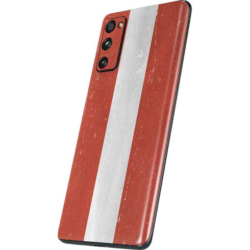 Latvia Flag Distressed Galaxy S20 Fan Edition Skin