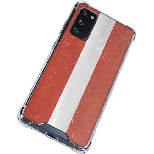 Latvia Flag Distressed Galaxy S20 FE Clear Case