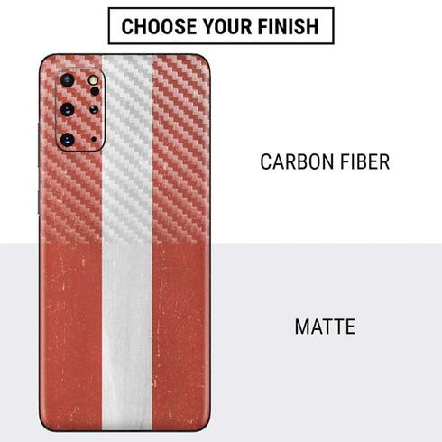 Latvia Flag Distressed Galaxy S20 Plus Skin