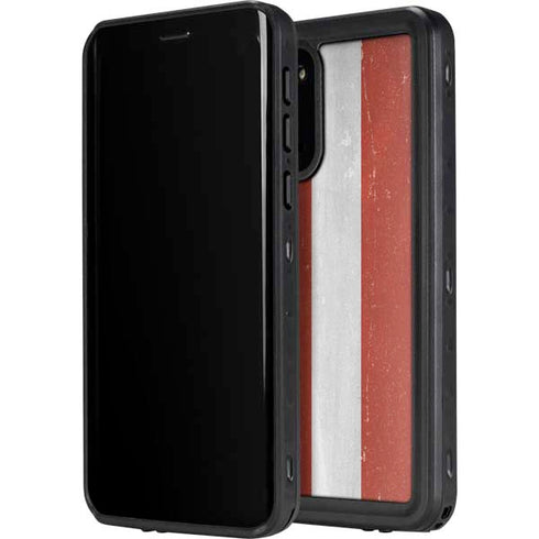 Latvia Flag Distressed Galaxy S20 Plus Waterproof Case