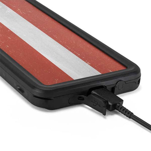 Latvia Flag Distressed Galaxy S20 Plus Waterproof Case