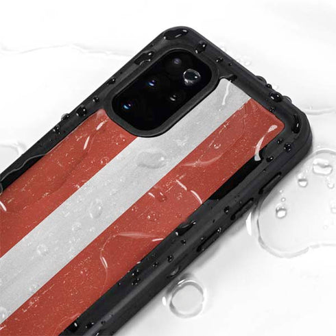 Latvia Flag Distressed Galaxy S20 Plus Waterproof Case