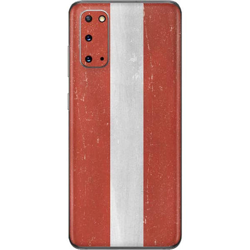 Latvia Flag Distressed Galaxy S20 Skin
