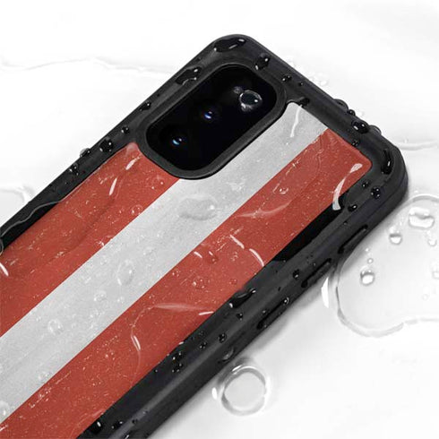 Latvia Flag Distressed Galaxy S20 Waterproof Case