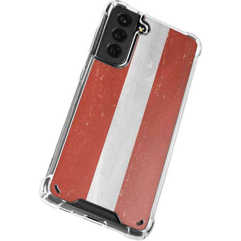 Latvia Flag Distressed Galaxy S21 5G Clear Case