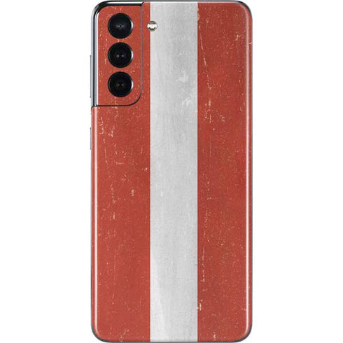 Latvia Flag Distressed Galaxy S21 5G Skin