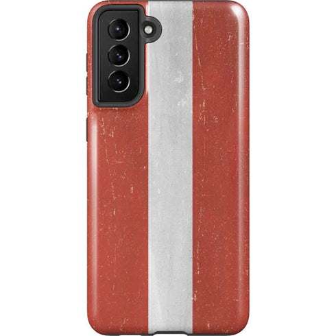 Latvia Flag Distressed Galaxy S21 FE Pro Case