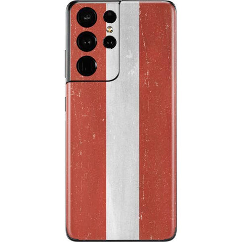 Latvia Flag Distressed Galaxy S21 Ultra 5G Skin