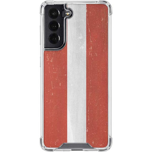 Latvia Flag Distressed Galaxy S22 Clear Case