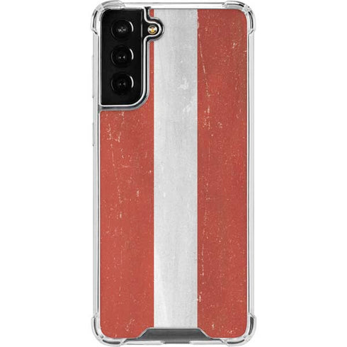 Latvia Flag Distressed Galaxy S22 Plus Clear Case