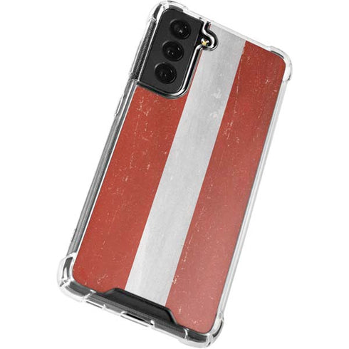Latvia Flag Distressed Galaxy S22 Plus Clear Case