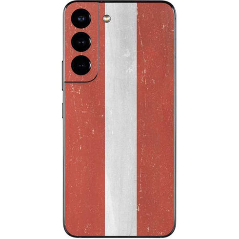 Latvia Flag Distressed Galaxy S22 Skin