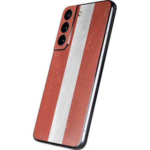 Latvia Flag Distressed Galaxy S22 Skin