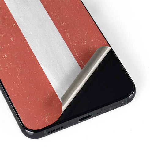 Latvia Flag Distressed Galaxy S22 Skin