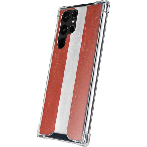 Latvia Flag Distressed Galaxy S22 Ultra Clear Case