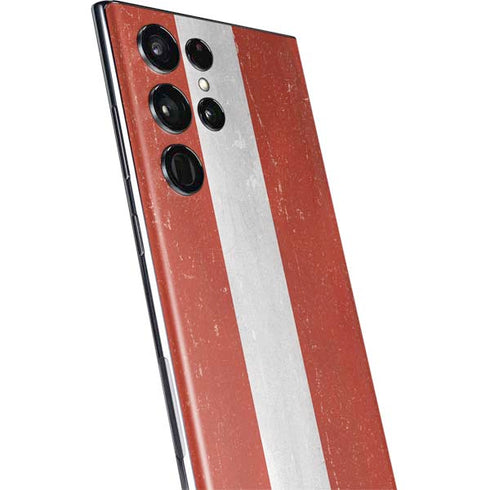 Latvia Flag Distressed Galaxy S22 Ultra Skin