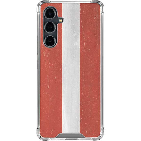 Latvia Flag Distressed Galaxy S23 FE Clear Case