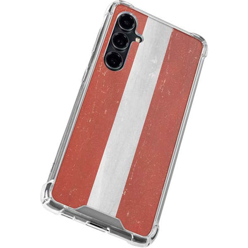 Latvia Flag Distressed Galaxy S23 FE Clear Case