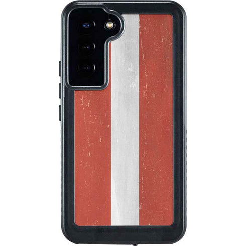 Latvia Flag Distressed Galaxy S23 Plus Waterproof Case