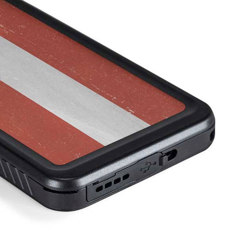 Latvia Flag Distressed Galaxy S23 Waterproof Case