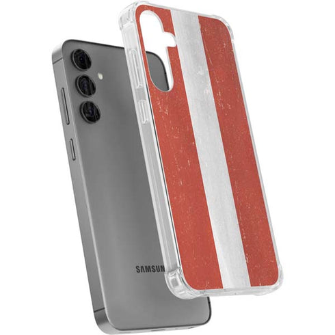 Latvia Flag Distressed Galaxy S24 Plus Clear Case