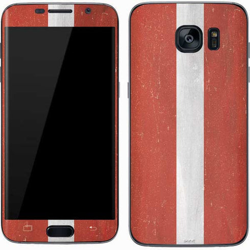 Latvia Flag Distressed Galaxy S7 Skin