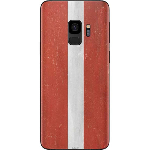 Latvia Flag Distressed Galaxy S9 Skin
