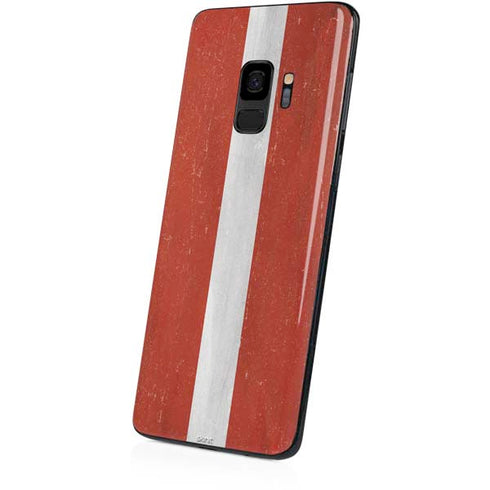 Latvia Flag Distressed Galaxy S9 Skin