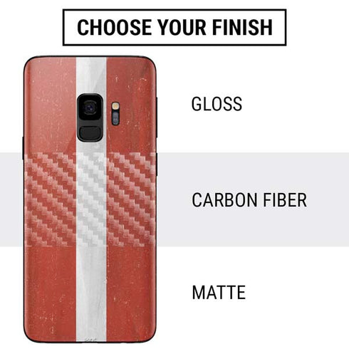 Latvia Flag Distressed Galaxy S9 Skin