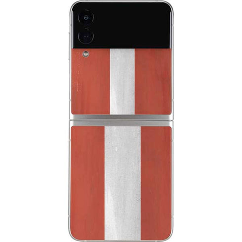 Latvia Flag Distressed Galaxy Z Flip3 5G Skin
